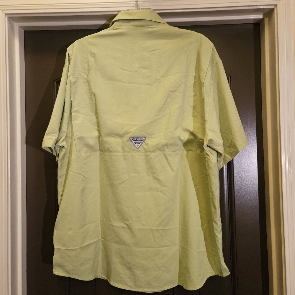 NWT FCA Men's PFG Tamiami™ II Short Sleeve Shirt, Chartreuse Green - Size Large - Picture 2 of 10